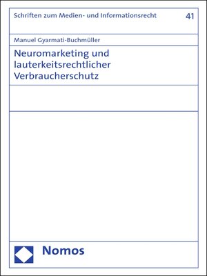 cover image of Neuromarketing und lauterkeitsrechtlicher Verbraucherschutz